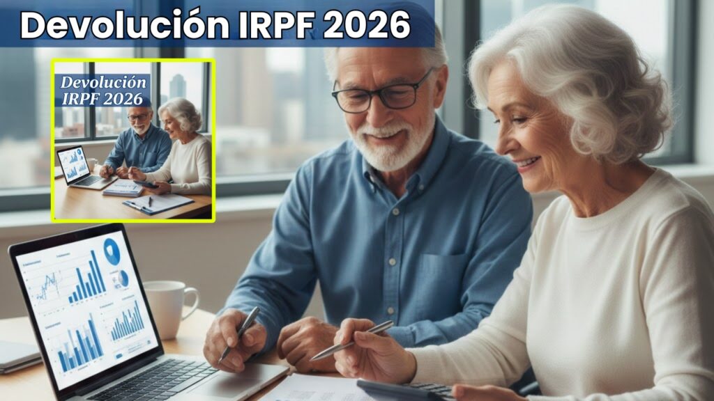 Couple reviewing financial documents together.