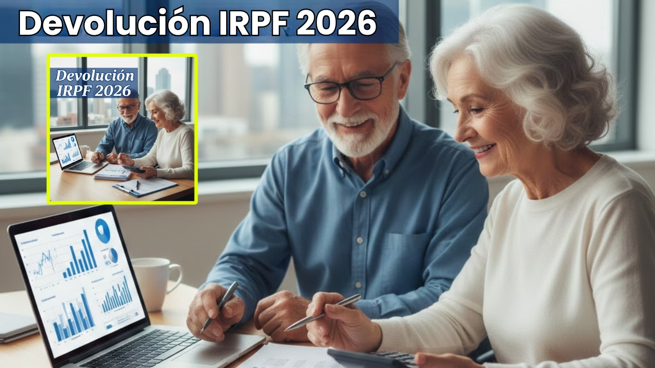 Couple reviewing financial documents together.